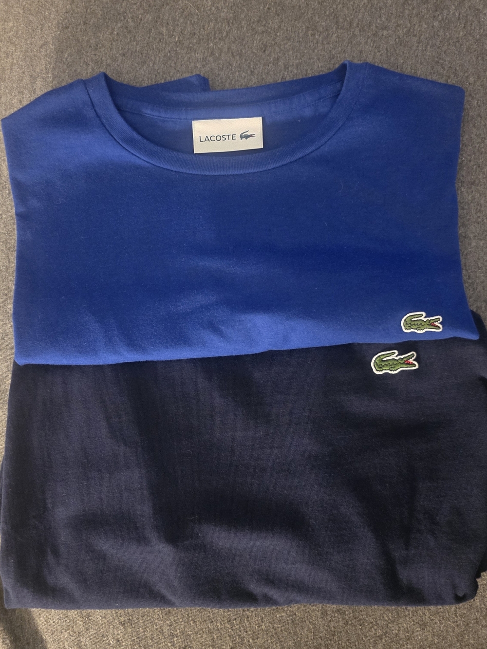 Lacoste Regular Fit Pima Cotton T-Shirt Blue & Navy XL Bundle